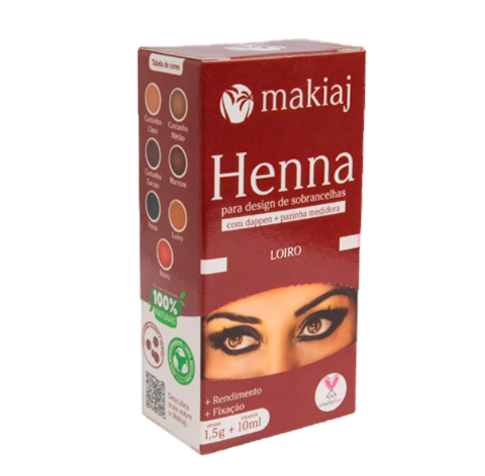 Henna Makiaj para Sobrancelhas - 1,5gr + Fixador - COR LOIRO