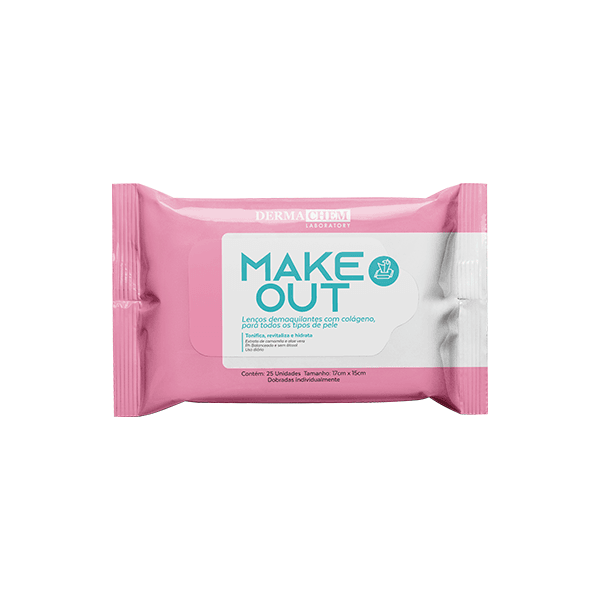 Lenço Demaquilante Make Out Com Colágeno e Aloe Vera 25un